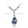 Hot sale silver chain necklace jewelry fashion with Austrian Crystal